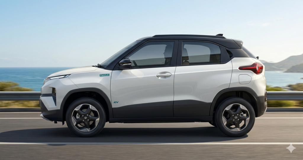 New Tata Punch EV electric car front view