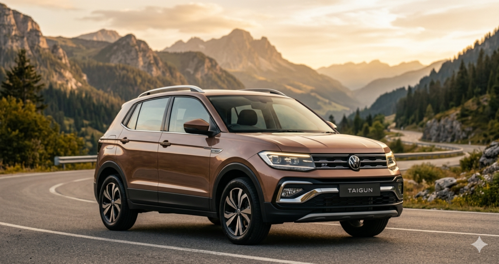 Volkswagen Taigun highway driving performance SUV with smooth ride
