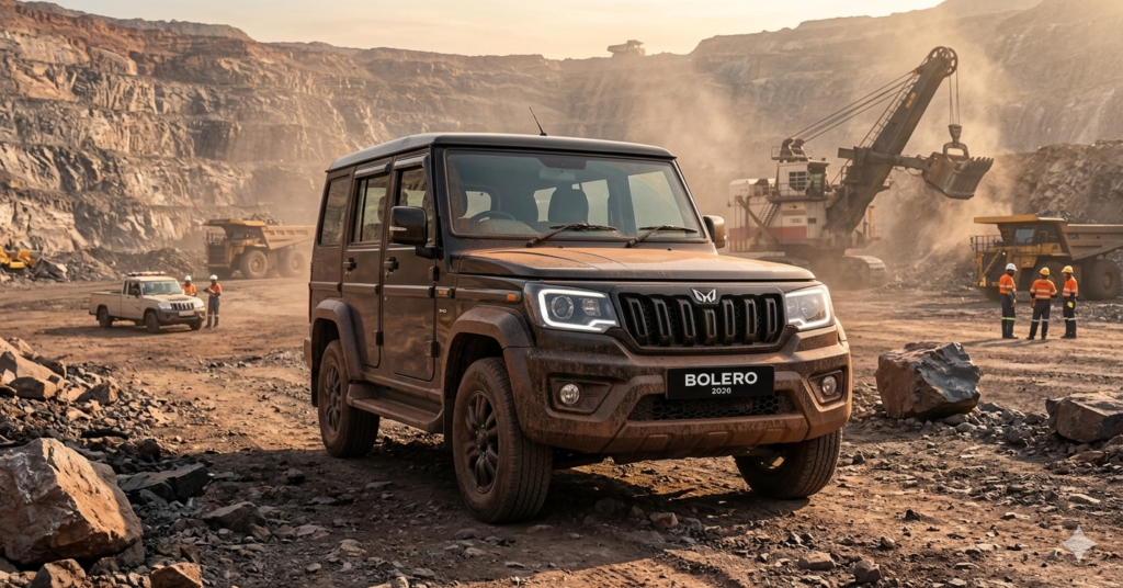 Mahindra Bolero 2026 front view spy shot"