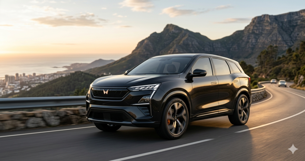 Mahindra Vision S Electric suv concept front view 2025 reveal"