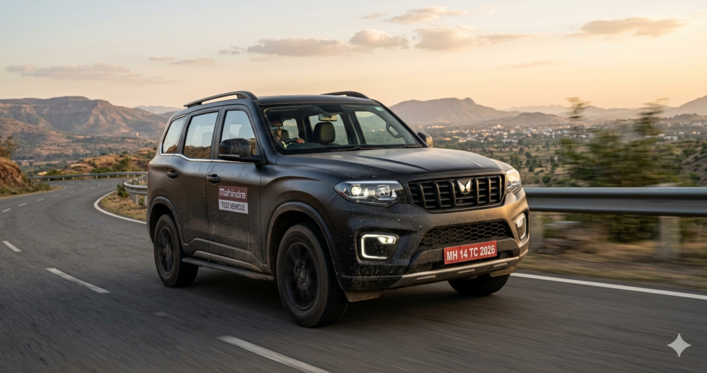 Mahindra Vision S spy shot production testing India road 2026"