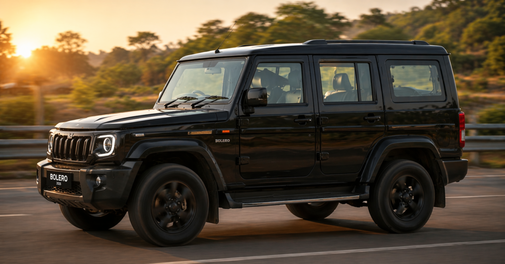 Mahindra Bolero 2026 side profile spy shot"