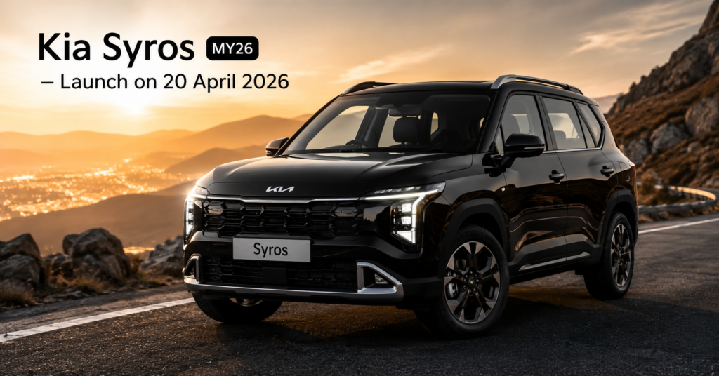 Kia Syros 2026 MY26 launch event India April 2026