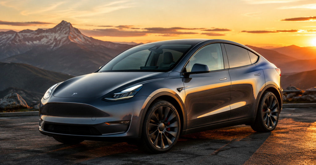 Tesla Model Y 2026 front view electric SUV