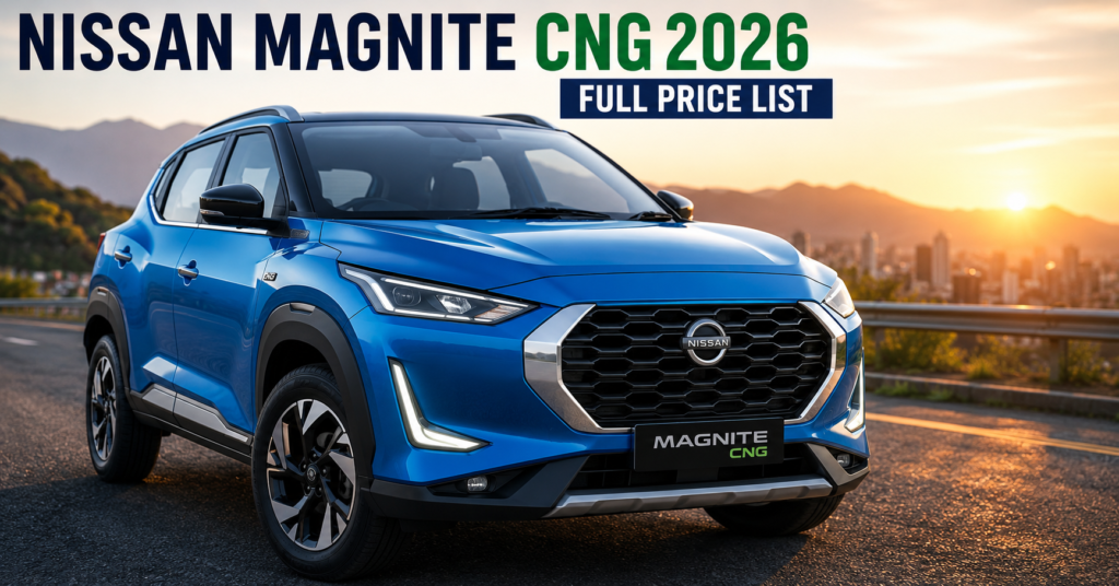 nissan magnite cng price india 2026 variant wise lucknow"