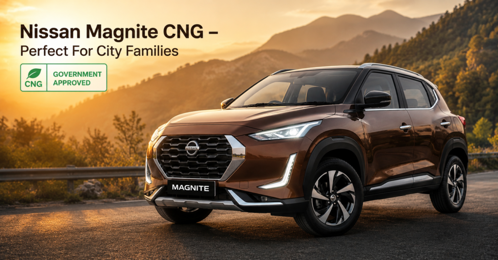 nissan magnite cng family car daily use lucknow delhi"