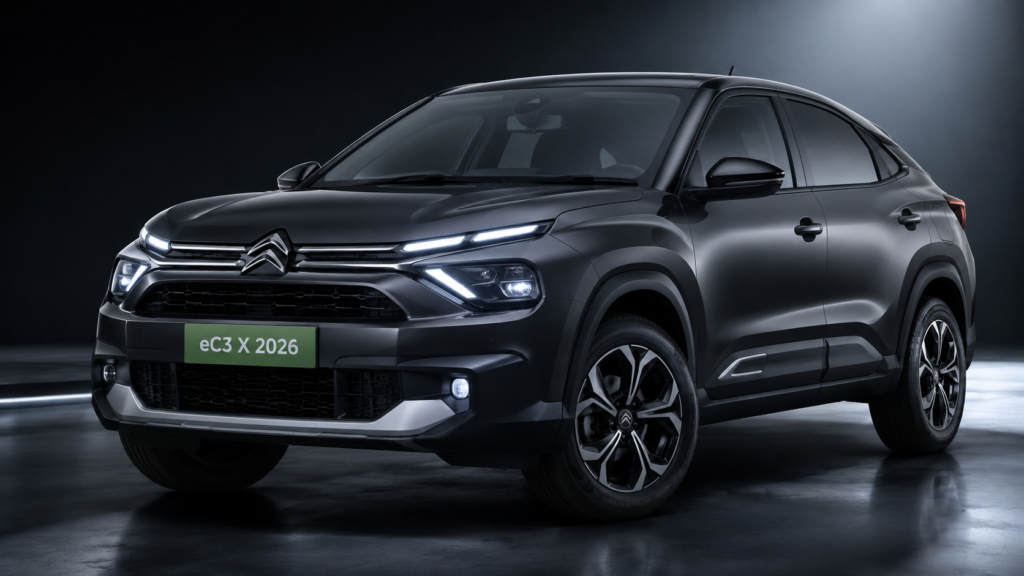 Citroen eC3 X 2026 इलेक्ट्रिक SUV कूपे फ्रंट व्यू"
