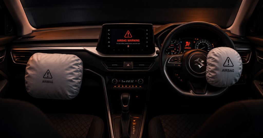 Brezza 2026 Safety Dashboard — 6 Airbags और ESP Standard