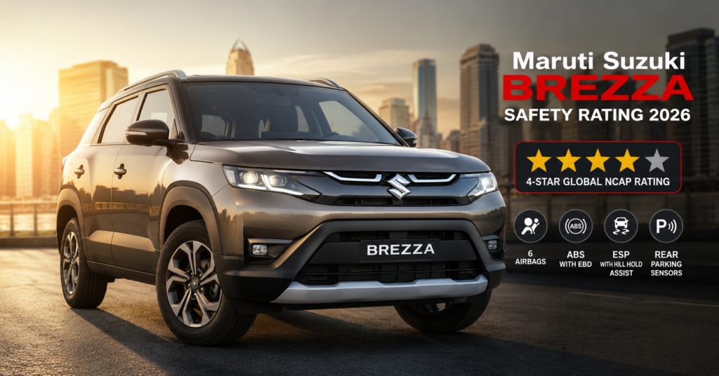Maruti Suzuki Brezza Safety Rating 2026 with 4-Star Global NCAP