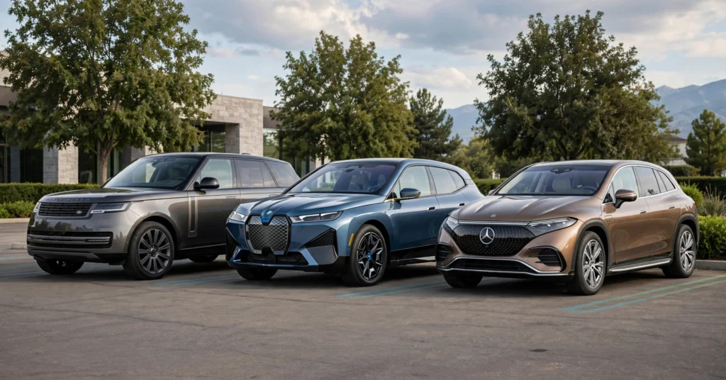 Range Rover Electric vs BMW iX vs Mercedes EQS SUV comparison