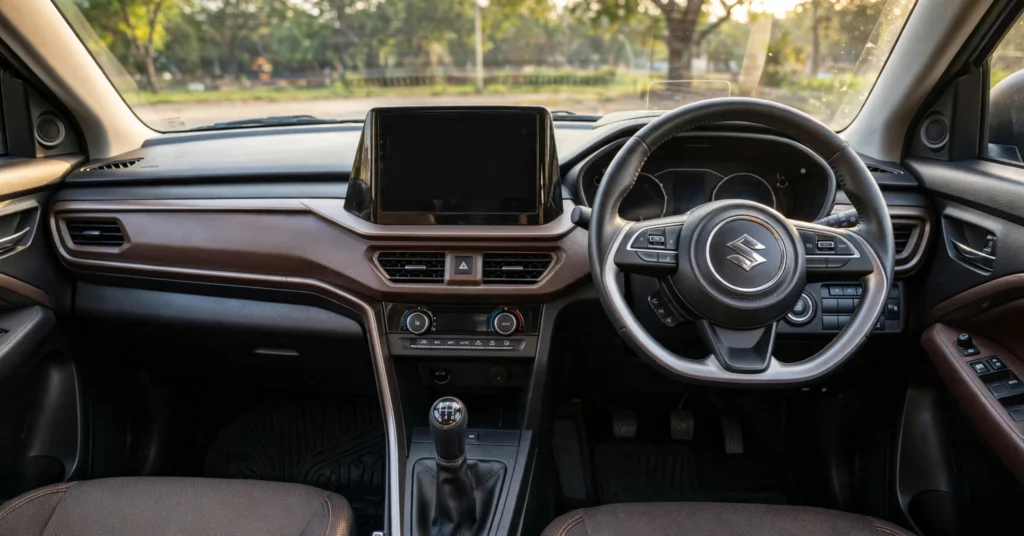 New Brezza Ground Clearance 2026 interior dashboard