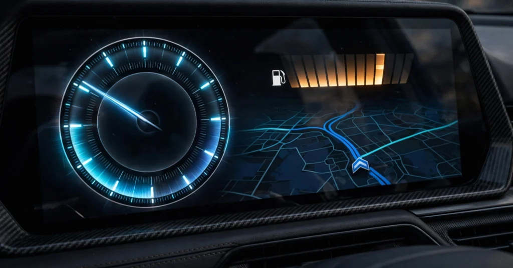 Scorpio N Facelift digital instrument cluster display