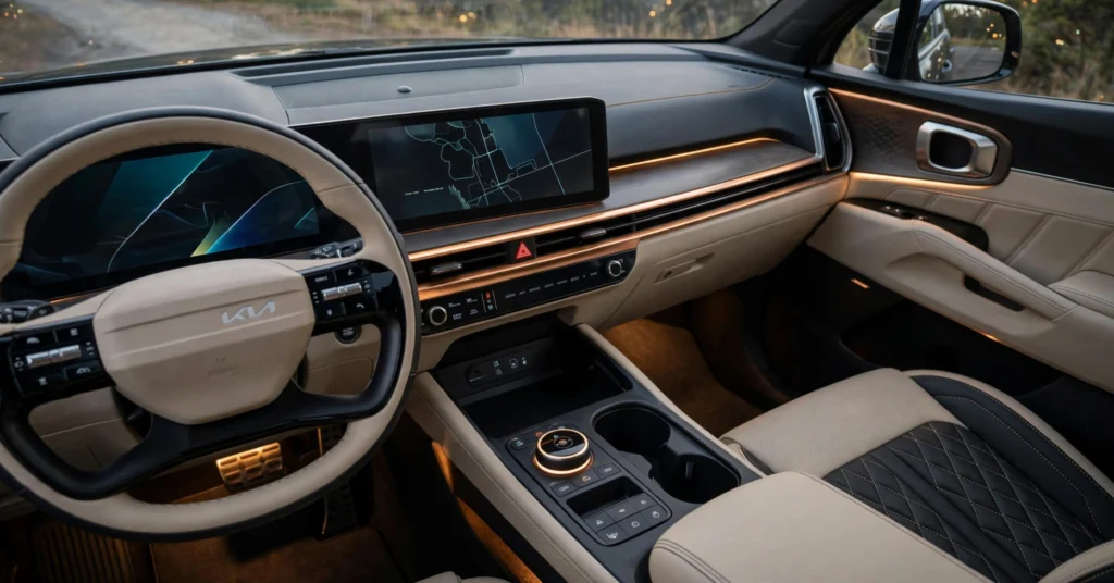 Kia Sorento 2026 interior dashboard features
