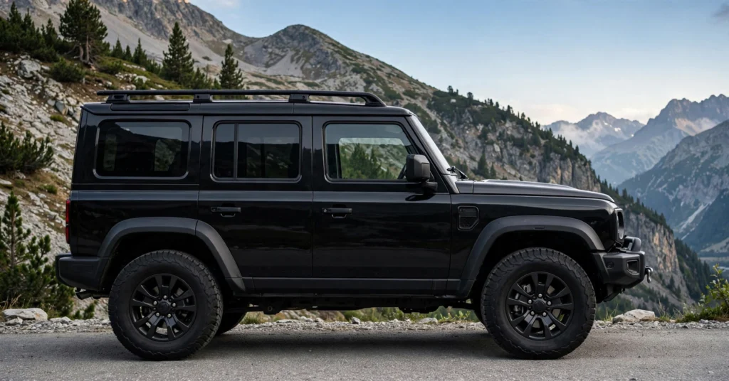 Scorpio N Facelift side profile और alloy wheels