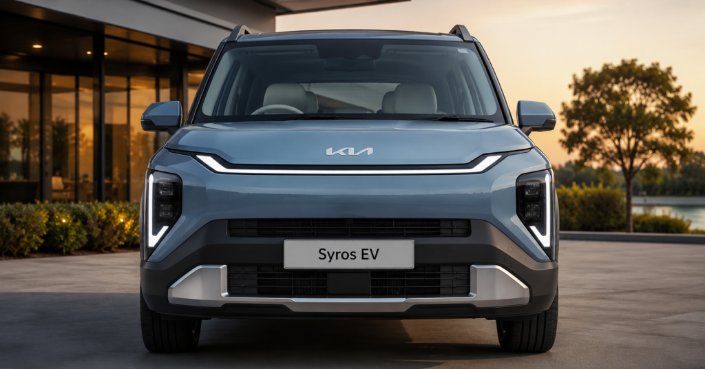 Kia Syros EV 2026 front view electric SUV India