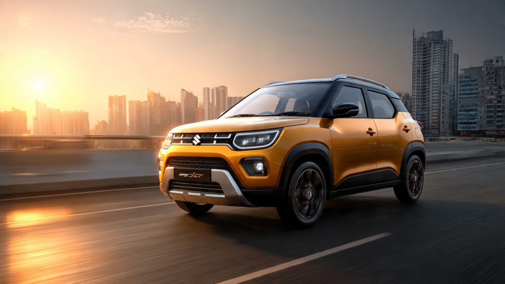Maruti Suzuki Brezza Facelift 2026 future concept SUV with new LED headlights, bold front grille and premium design."