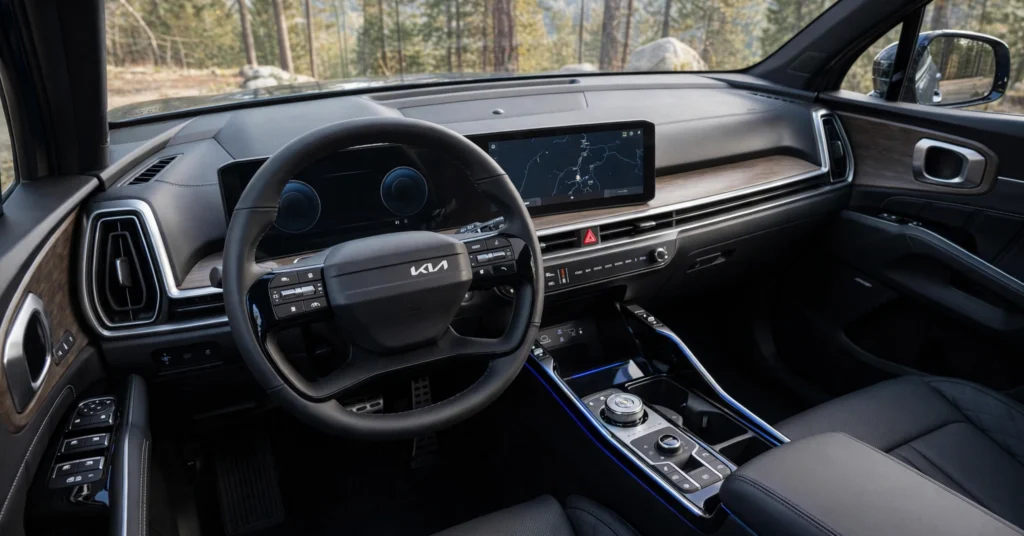 kia sorento 2026 dual screen dashboard interior 
