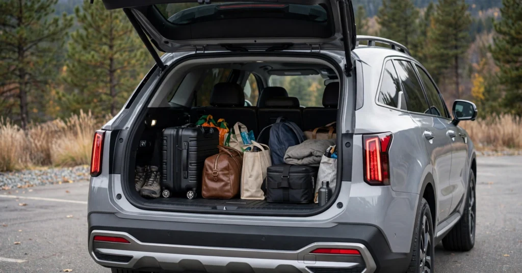 kia sorento 2026 boot space cargo capacity |