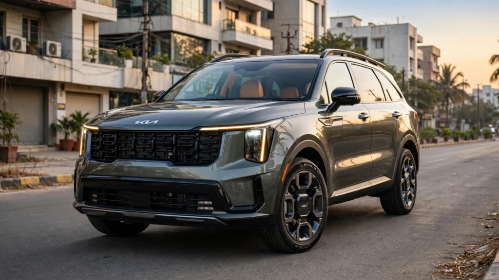 Kia Sorento 2026 front three-quarter view premium SUV